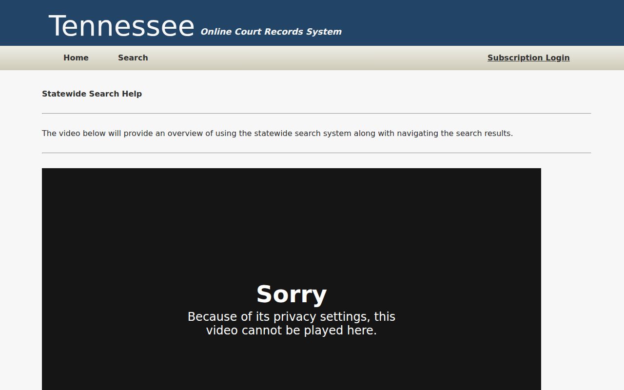 Haywood County civil docket TNCRTInfo search help