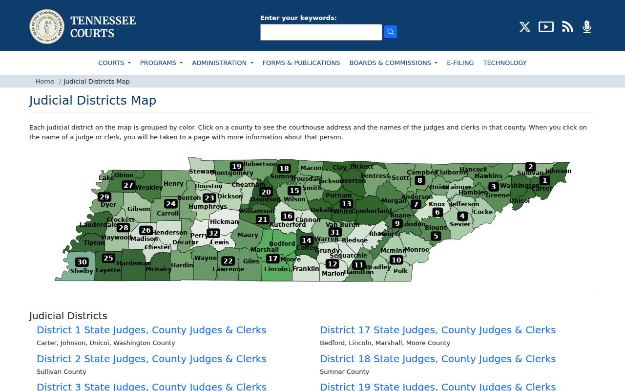 Haywood County court dates judicial map