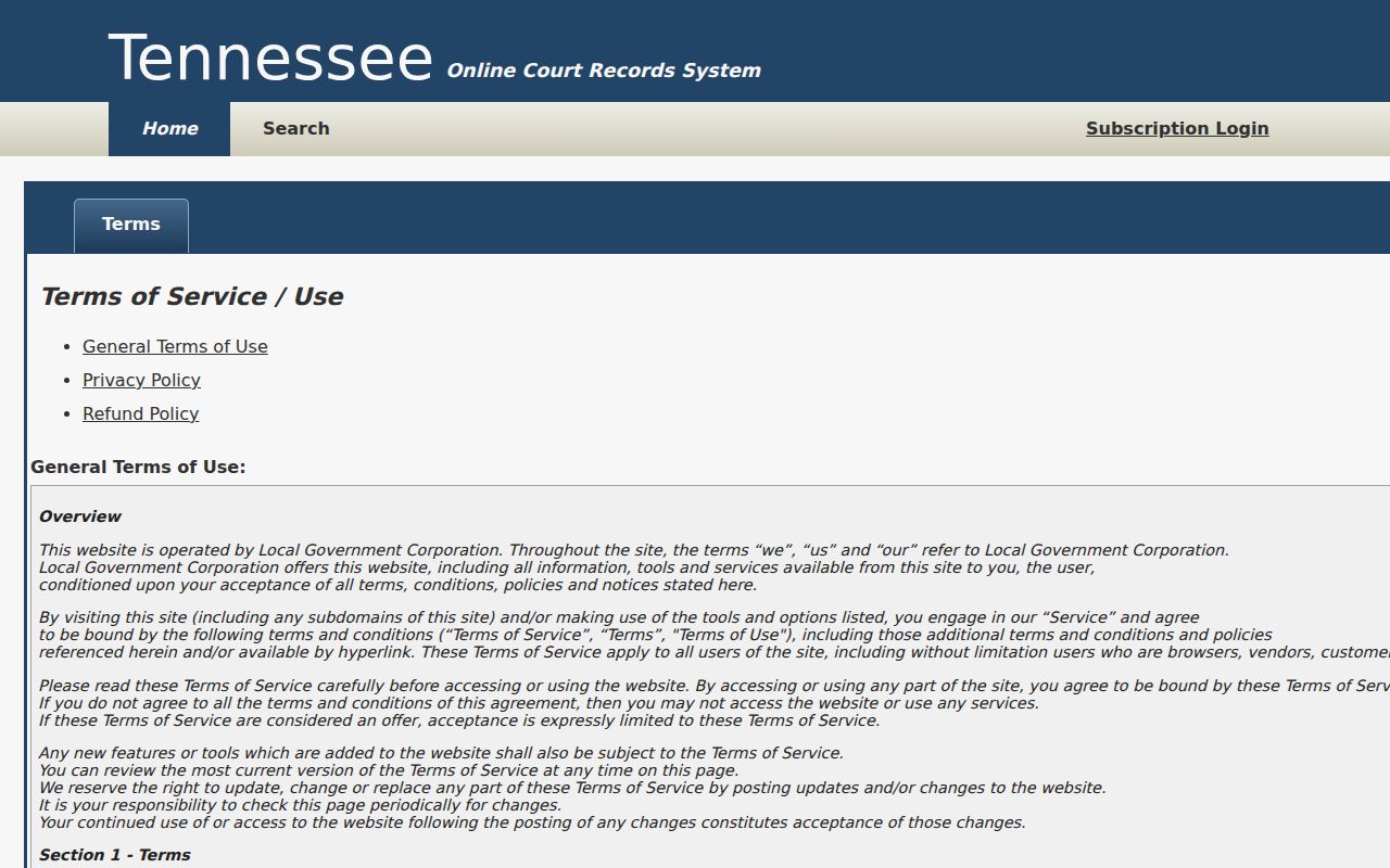 Haywood County criminal docket TNCRTInfo terms