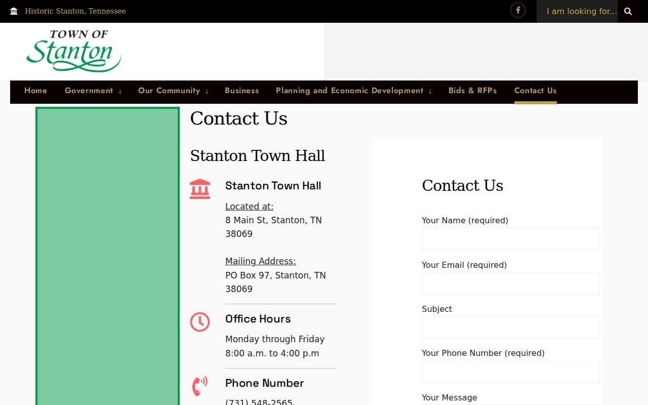 Stanton court docket Town Hall contact page