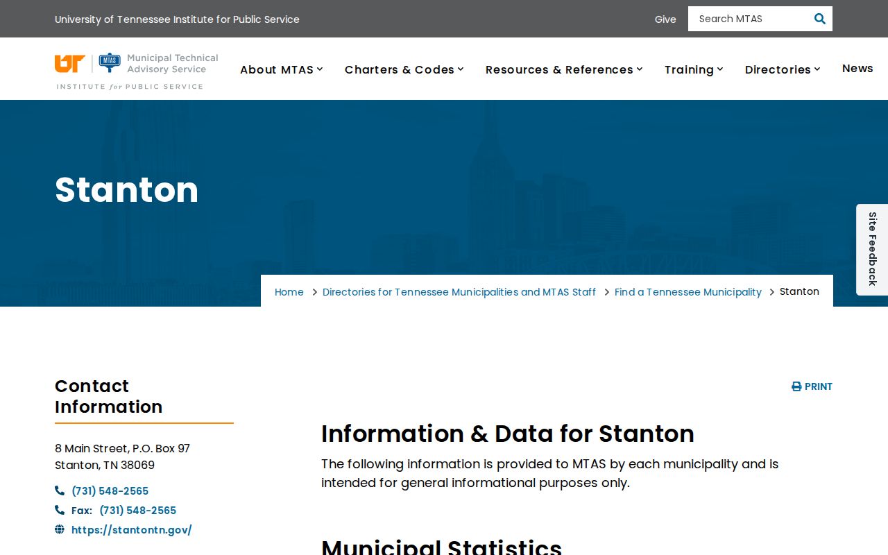 Stanton court docket municipal directory